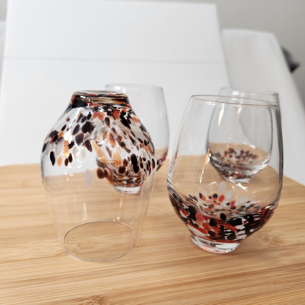 Set of 4 Stemless Wine Glasses - Picture 2 of 4